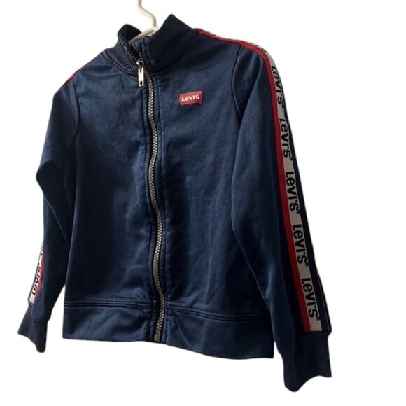 Vintage Levi's Boy's 3T Navy Full Zip Spellout Jacket - Picture 5 of 11